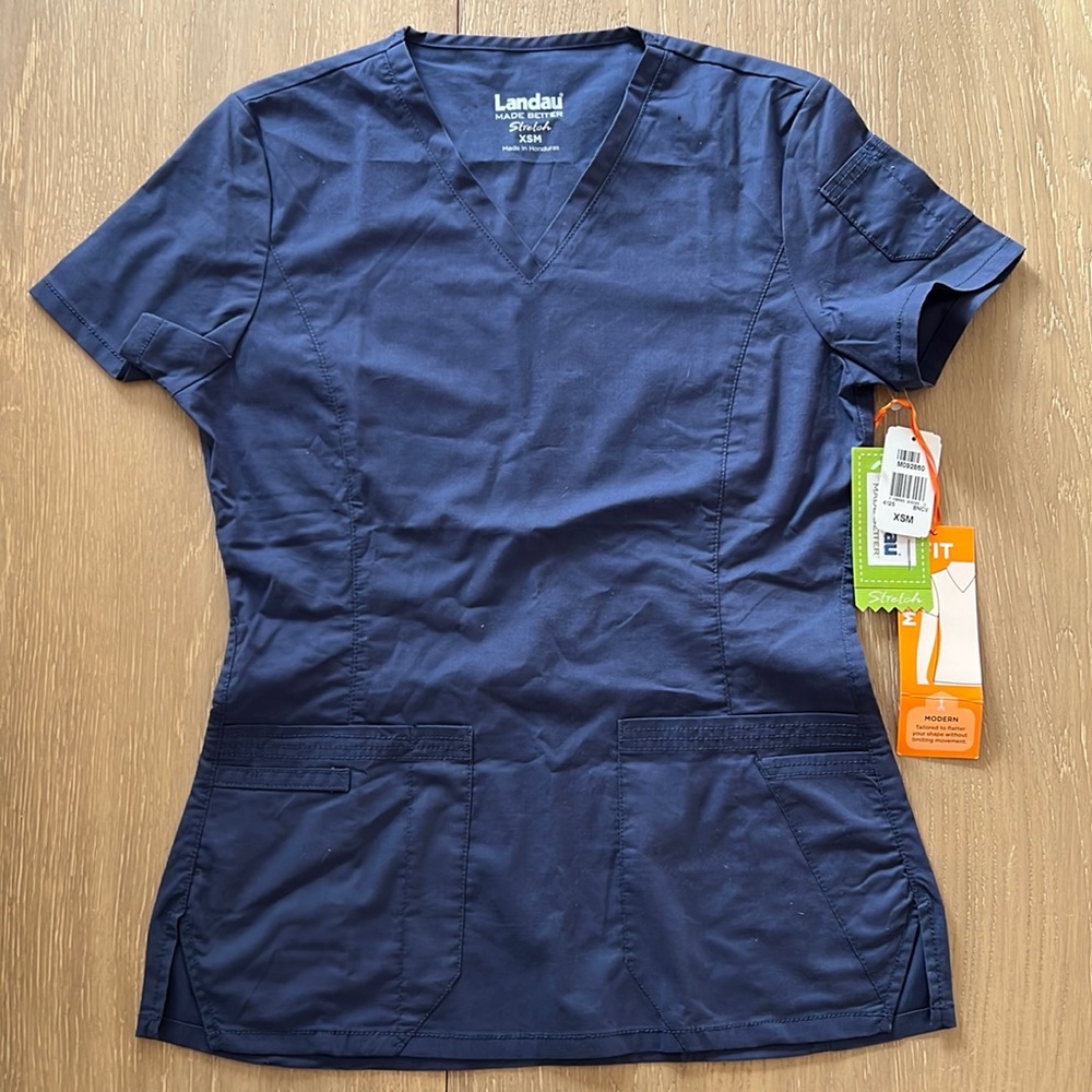 LANDSU Scrub Top - Navy XSM